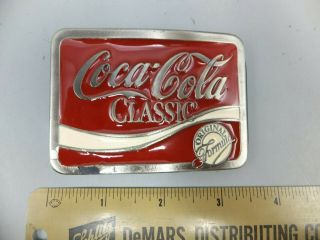 Vintage Coca - Cola Classic Formula Drink Beverage Belt Buckle Read
