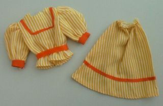 Vintage Sindy Doll Striped Skirt & Top Set
