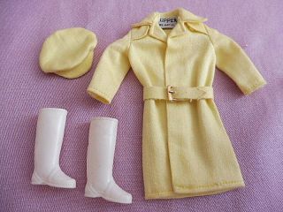 Vintage Barbie Skipper 1965 - 66 Rain Or Shine 1916 Rain Coat,  Cap,  Boots