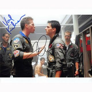 Tom Cruise & Val Kilmer - Top Gun (81678) - Autographed In Person 8x10 W/