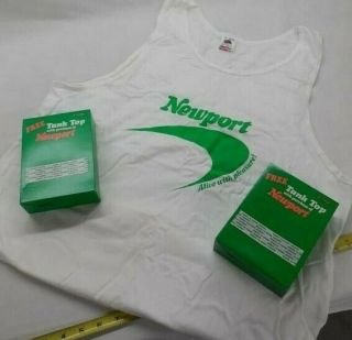 Newport Cigarettes " Alive With Pleasure " Logo Tank Top Shirt Xl X - Large Nib