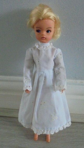 Vintage Sindy Doll White Dress With Lace Trim - No Doll