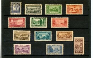 Lebanon 1925 Views Mh To 25p (13 Items) (bat 311s