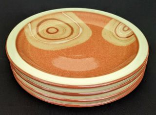 Set Of (4) Denby - Fire Chilli - 9 " Plates - England Stoneware -