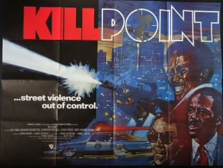 Killpoint 1984 Quad Poster Richard Roundtree Leo Fong Cameron Mitchell