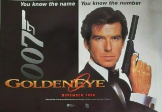 James Bond Goldeneye 1995 16 " X 12 " Mini Quad Cinema Movie Film Poster