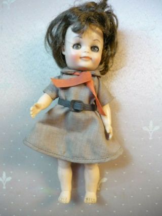 Vintage 1965 Effanbee Girl Scout Brownie Doll 8 "