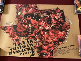 Texas Chainsaw Massacre 2 Poster By Matt Tobin (limited) Numbered 57/75