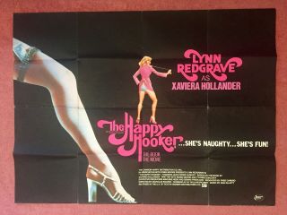 The Happy Hooker 1975 Uk Quad Film Movie Poster Soho Vintage Adult Sex