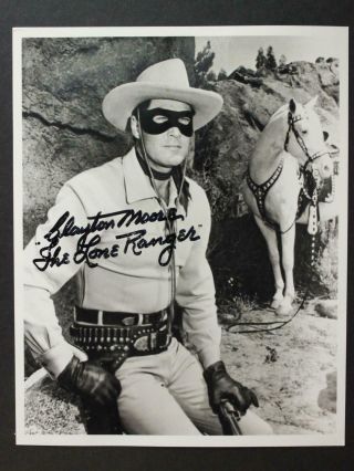 Clayon Moore (1914 - 1999) (the Lone Ranger) Autograph 8 X 10 Photo