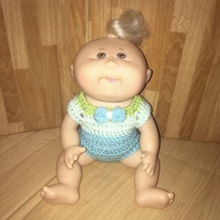 Cabbage Patch Kids Hard Bodied Baby Doll Jointed Vintage Blonde Brown Eyes 90s