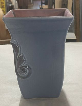 Vintage Red Wing Pottery Blue/lavender Vase Mid Century Modern