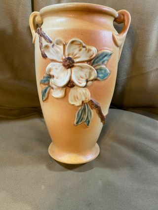 Weller Pottery Dogwood Double Handled Vase - 10” Tall