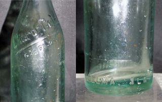Antique Chero Cola Soda Bottle Selma Alabama 6 - 1/2 Oz.  1922 Lt Green