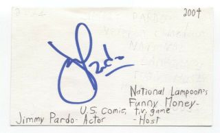 Jimmy Pardo Signed 3x5 Index Card Autographed Signature Comedian Actor