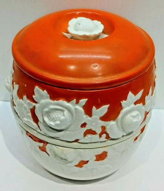 Vintage Nesting Bowls With Lids Japan Moriyama Mori - Machi Orange White