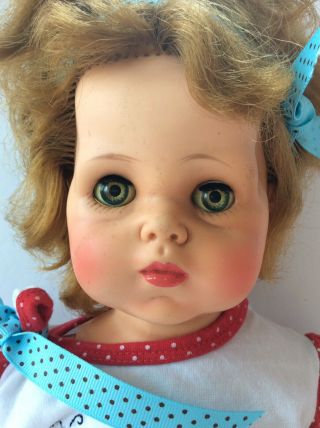 Vintage American Character Baby Sue 16” Vinyl Doll 1950s
