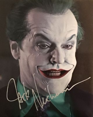 Jack Nicholson Hand Signed Autograph 8 X 10 Photo W The Joker / Batman