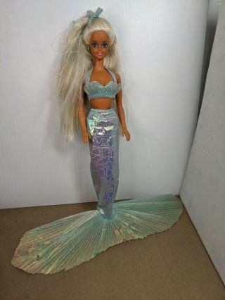 1991 Mermaid Barbie Doll Vintage Mattel Color Changing Long Hair