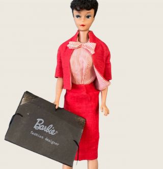 Vintage1960 Mattel Barbie Doll 981 " Busy Gal " Black Label Outfit