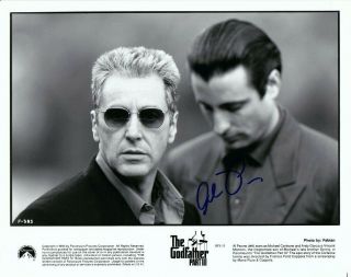 Al Pacino Signed The Godfather Part Iii Closeup 8x10 W/ 1990 Still