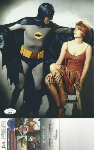 Batman Adam West With Jill St.  John Autographed 8x10 Color Photo Jsa Certified