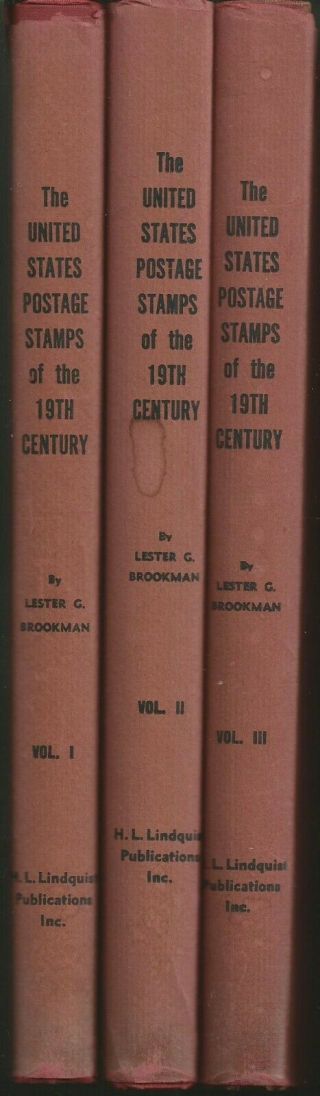 Usa 1966 - 67 Brookman " The U.  S.  Postage Stamps Of The 19th Century " 3 Volumes