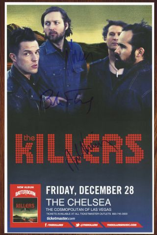 The Killers Autographed Concert Poster Mark Stoermer,  Brandon Flowers