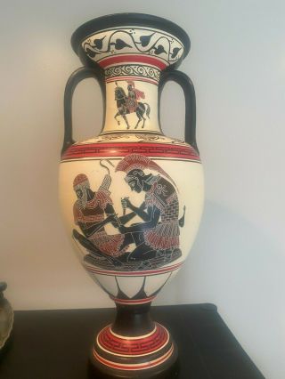 Greek Ceramic Pottery Vase Urn With Handles From Greece