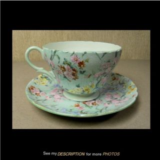 Vintage Shelley Bone China Porcelain Cup And Saucer Melody 13453