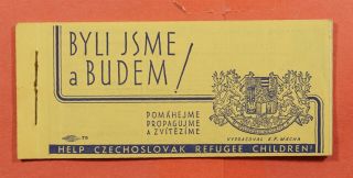 Czechoslovak Refugee Children Cinderella Stamp Booklet Cinderellas