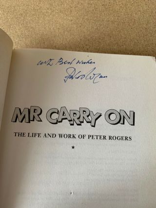 Mr Carry On the life and work of Peter Rogers signed Book (died 14th April 2009) 3