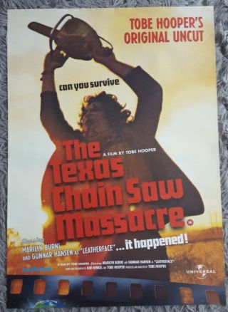 The Texas Chainsaw Massacre Video Shop Film Poster Wishmaster Phantasm