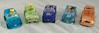 Polly Pocket Mini Cars X 5 & Mini Figures X 6 - Mattel 2005 - 2007 - Joblot -