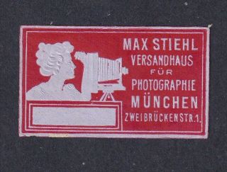 Germany Poster Stamp Photography Max Stiehl Photo Camera Shop MÜnchen