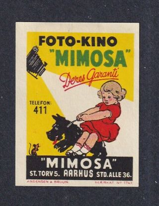 Denmark Poster Stamp Photography Mimosa Photo Camera / Girl Mouse Dog Aarhus