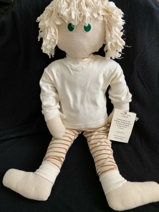 38” Vintage Handmade Primitive Cloth Rag Doll