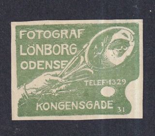 Denmark Scarce Poster Stamps Photography Photographer LÖnborg Odense
