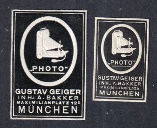 Germany Poster Stamps Photography Gustav Geiger Photo Camera Shop MÜnchen