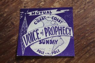 Voice Of Prophecy Mutual Pole To Pole Poster Stamp H