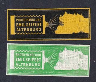 Germany Poster Stamps Photography Emil Seifert Photo Camera Shop Altenburg