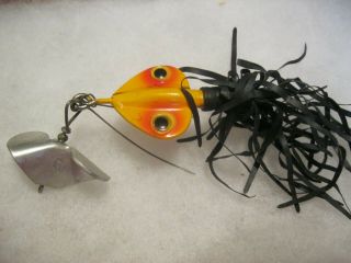 Vintage Fred Arbogast Hawaiian Wiggler 2 1/2 Sputterfuss Yellow Fishing Lure