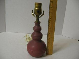 Vintage Van Briggle Colorado Art Pottery Lamp / Persian Rose