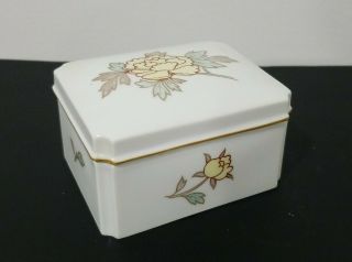 Vintage Noritake Nippon Toki Kaisha Porcelain Floral Lidded Trinket Box