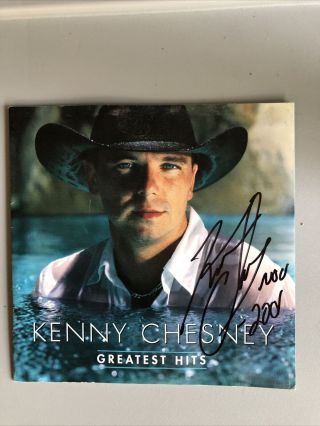 Kenny Chesney Autographed Cd Insert Cover