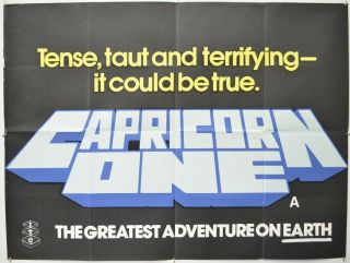 Capricorn One (1978) Cinema Quad Movie Poster (rare Teaser Version) James Brolin