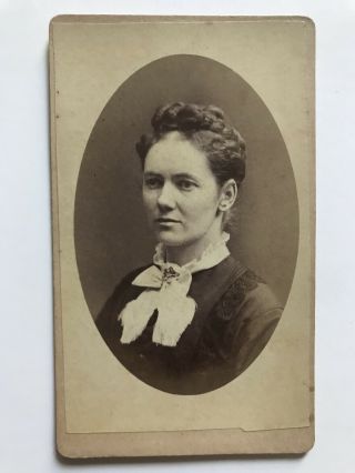 Rare Antique Worcester Massachusetts Pretty Woman Civil War Cdv Photo