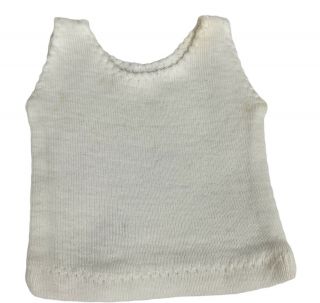 Vintage Sasha Doll Clothing - White Vest,  Undershirt For Sasha And Gregor Dolls