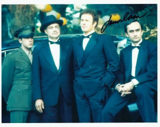 James Caan Signed The Godfather 8x10 W/ Marlon Brando Al Pacino Corleone Men
