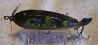 Vintage Creek Chub Injured Minnow Lure 4/15/21m 2 - 5/8 " Frog